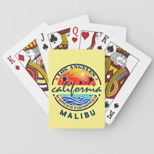Los Angeles Beach Paradise Tour and Travel Playing Cards