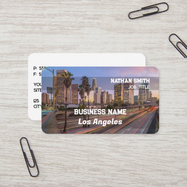 Los Angeles Business Card (Front/Back In Situ)