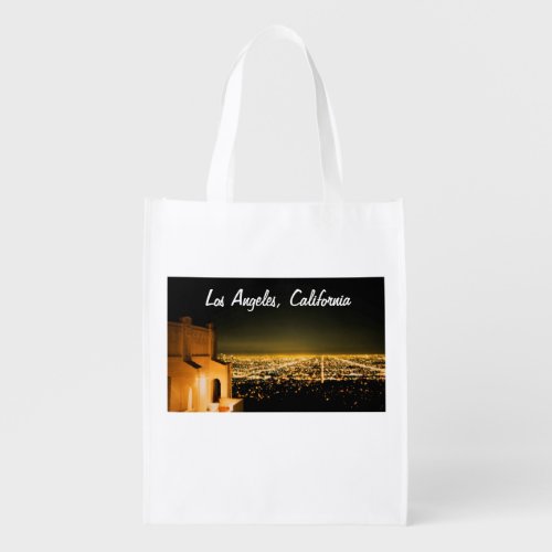 Los Angeles by night  Grocery Bag