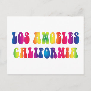 Los Angeles CA 60s Tie-Dye Postcard