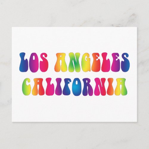 Los Angeles CA 60s Tie_Dye Postcard