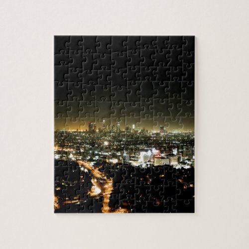 Los Angeles CA Beautiful Nighttime Jigsaw Puzzle