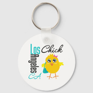 Los Angeles CA Chick-2 Keychain
