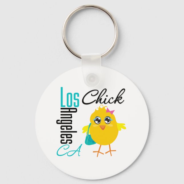 Los Angeles CA Chick-2 Keychain (Front)