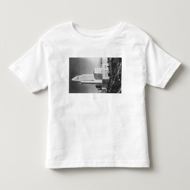 Los Angeles, CA City Hall and Town View Toddler T-shirt (Front)