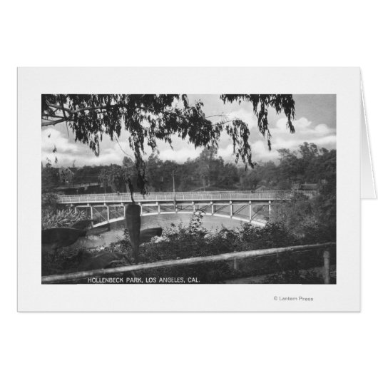 Los Angeles, CA View of Hollenbeck Park Cards (Front Horizontal)