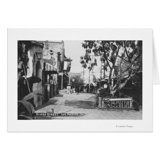 Los Angeles, CA View of Olvera Street Cards (Front Horizontal)