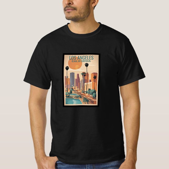 Los Angeles, Ca vintage poster T-Shirt (Front)
