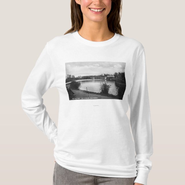 Los Angeles, CA West Lake Park City View T-Shirt (Front)