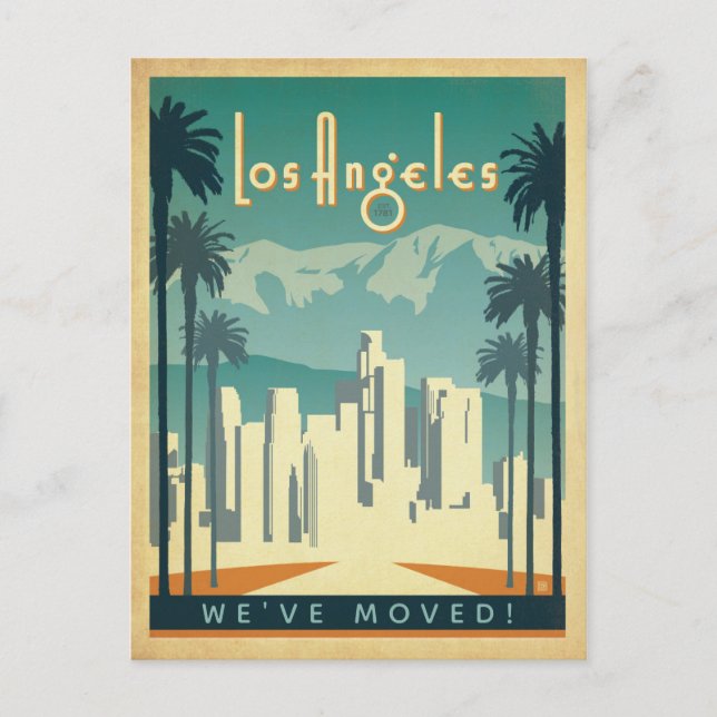 Los Angeles, CA | We've Moved Invitation Postcard (Front)