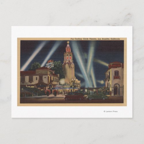 Los Angeles CAFox Carthay Circle Theatre View Postcard