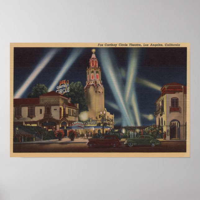 Los Angeles, CAFox Carthay Circle Theatre View Poster (Front)