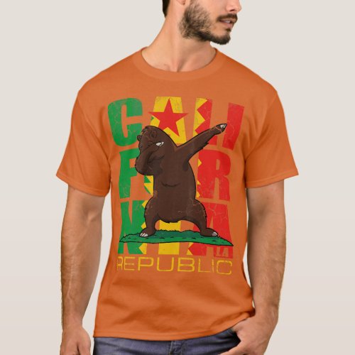 Los Angeles Californa Bear Vintage Retro Flag T_Shirt