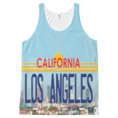 Los Angeles California All-Over-Print Tank Top (Front)