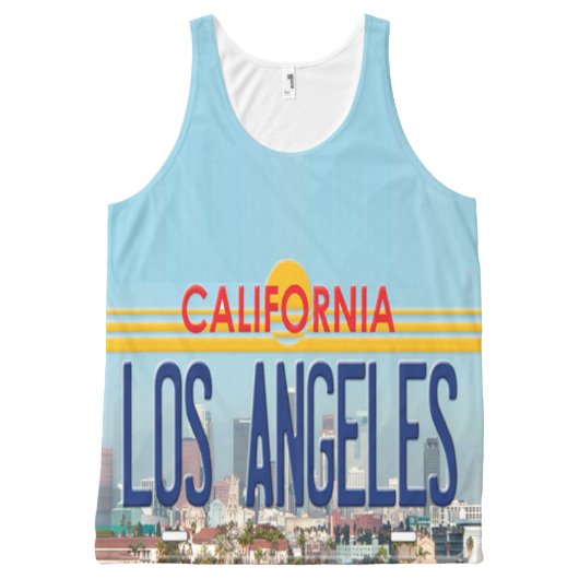Los Angeles California All-Over-Print Tank Top (Front)