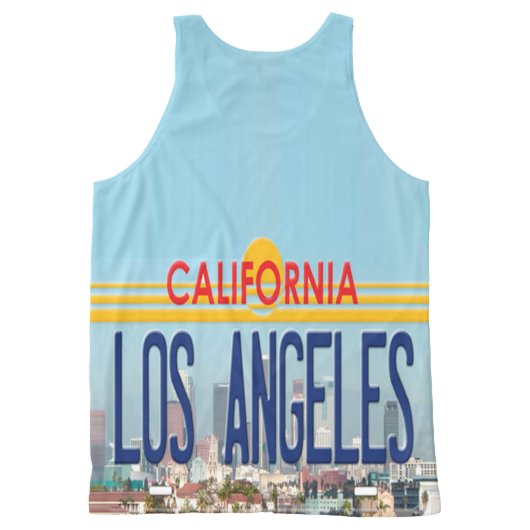 Los Angeles California All-Over-Print Tank Top (Back)