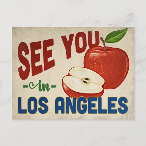 Los Angeles California Apple _ Vintage Travel Postcard