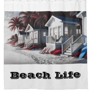 Los Angeles california beach home decor Shower Curtain
