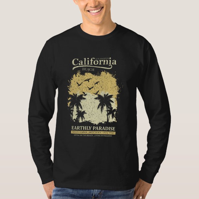 Los Angeles California Beach Paradise Summer T-Shi T-Shirt (Front)