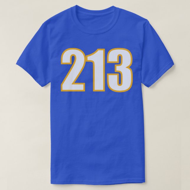 Los Angeles California CA Area Code T-Shirt (Design Front)