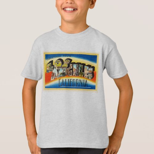 Los Angeles California CA Vintage Travel Souvenir T_Shirt