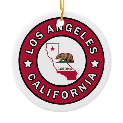 Los Angeles California Ceramic Ornament