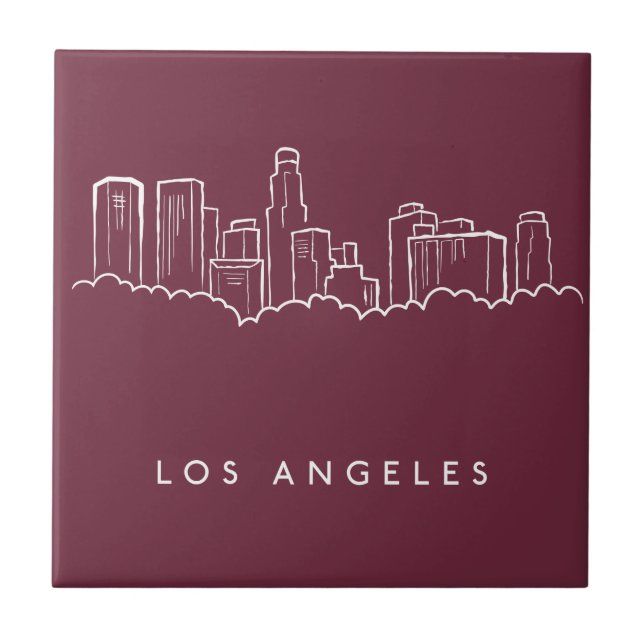 Los Angeles California Ceramic Tile (Front)