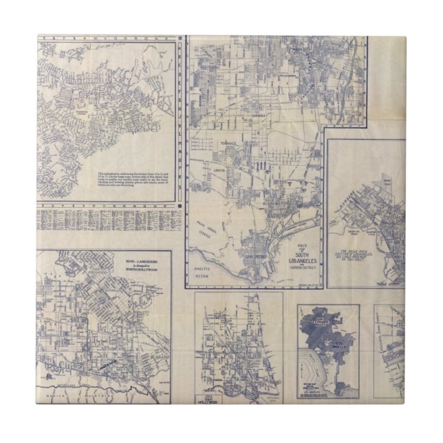 Los Angeles, California Ceramic Tile (Front)