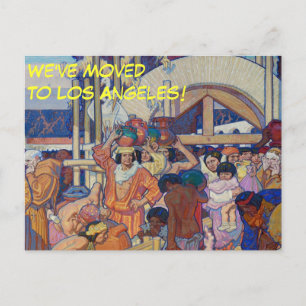 Los Angeles California Change of Address Announcement Postcard
