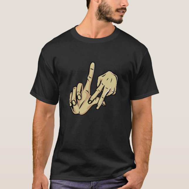 Los Angeles California Chicano Cholo LA LA Hand Si T-Shirt (Front)
