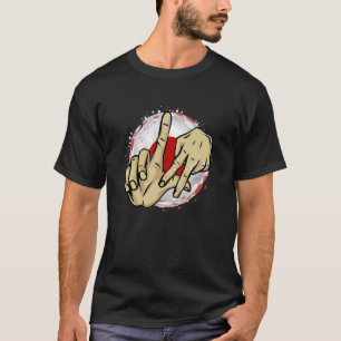 Los Angeles California Chicano Japan Flag LA Hand T-Shirt
