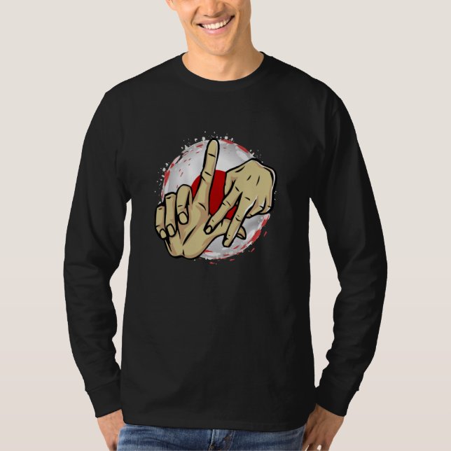 Los Angeles California Chicano Japan Flag LA Hand  T-Shirt (Front)
