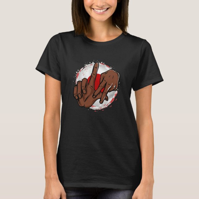 Los Angeles California Chicano Japan Flag LA Hand  T-Shirt (Front)