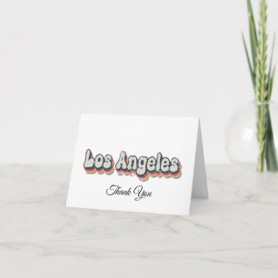 Los Angeles California Chrome City Classic Art Thank You Card