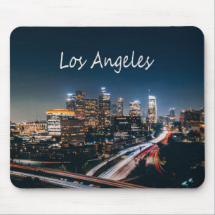 Los Angeles California City Skyline at night Mouse Pad