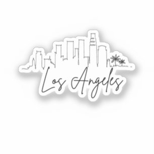 Los Angeles, California   City Stylized Skyline Sticker