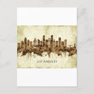 Los Angeles California Cityscape Holiday Postcard