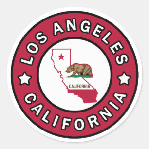 Los Angeles California Classic Round Sticker