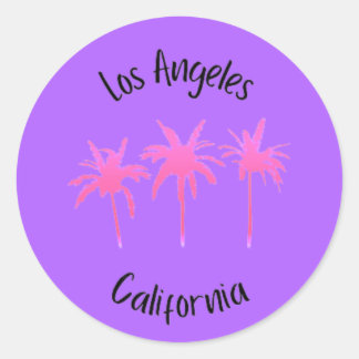 Los Angeles California Classic Round Sticker