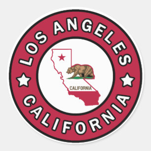 Los Angeles California Classic Round Sticker