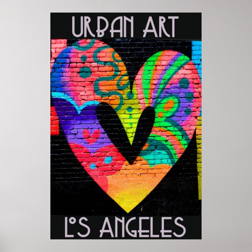 Los Angeles California Cool Urban Street Art Poster