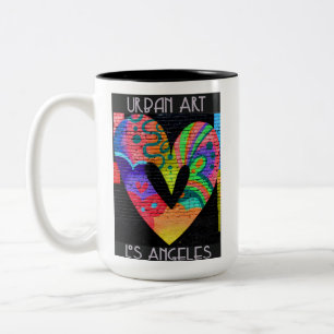Los Angeles California Cool Urban Street Art Two-Tone Coffee Mug