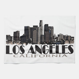 Los Angeles California dark skyline Towel
