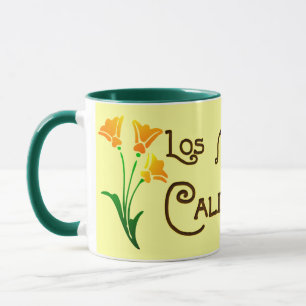 Los Angeles California Deco Poppy Mug