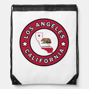 Los Angeles California Drawstring Bag