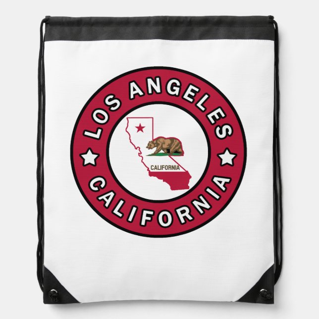 Los Angeles California Drawstring Bag (Front)