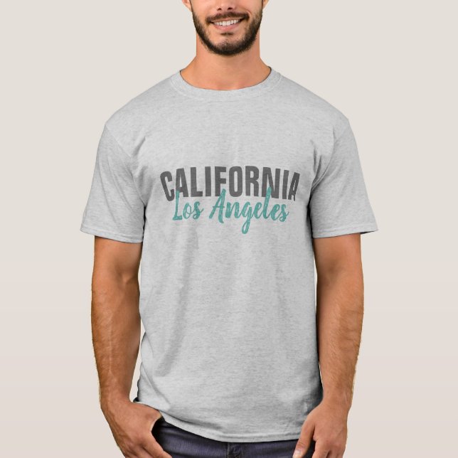Los Angeles California Dual Font T-Shirt (Front)