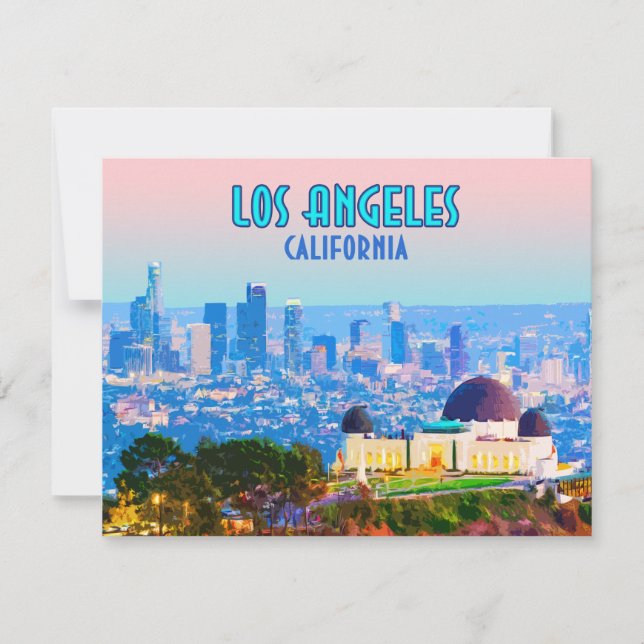Los Angeles California Flat Card (Front)