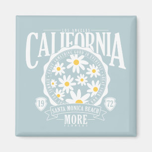 Los Angeles California Floral Graphic Magnet