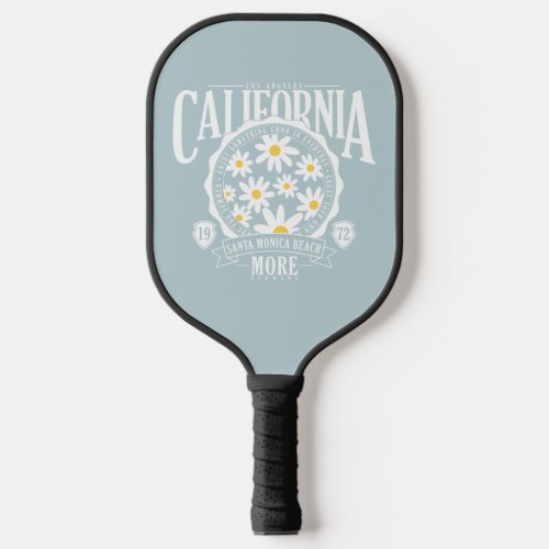 Los Angeles California Floral Graphic Pickleball Paddle